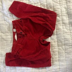H&M Vibrant Red Corduroy Kids Pants